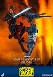 HOT TOYS STAR WARS CLONE WARS - ANAKIN SKYWALKER & STAP 1:6 SCALE FIGURE