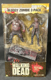 WALKING DEAD TV B&W BLOODY ZOMBIE AF 3-PK
