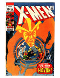 X-MEN #58 (1969) 1ST FULL APPEARANCE OF ALEX SUMMERS AS HAVOK; ICONIC NEAL ADAMS COVER ART FNVF/VF-