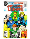 JUSTICE LEAGUE #1 (1987) SIGNED BY KEITH GIFFEN; 1ST APPEARANCE OF MAXWELL LORD; 2ND APPEARANCE OF JUSTICE LEAGUE INTERNATIONAL (TEAM) NM-/NM