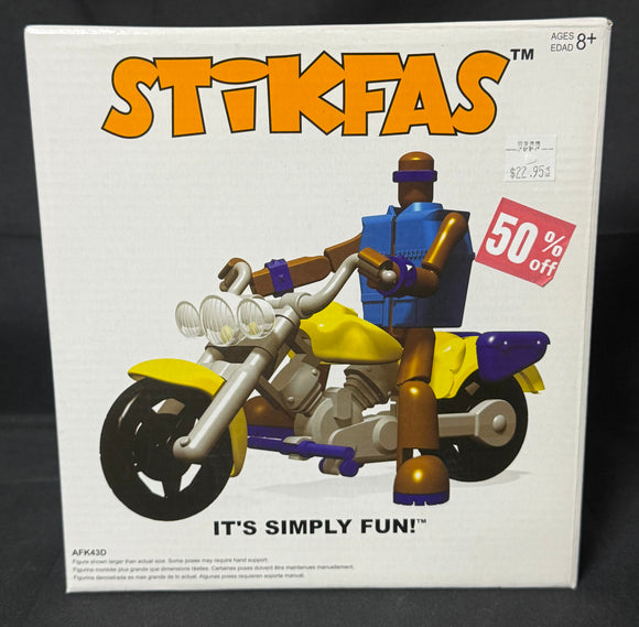 STIKFAS ALPHA MALE BIKER W/ MOTORCYCLE