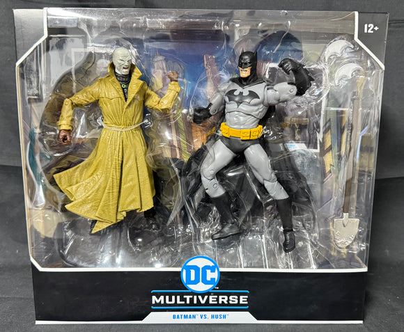 DC MULTIVERSE BATMAN VS HUSH 2-PACK 7IN AF