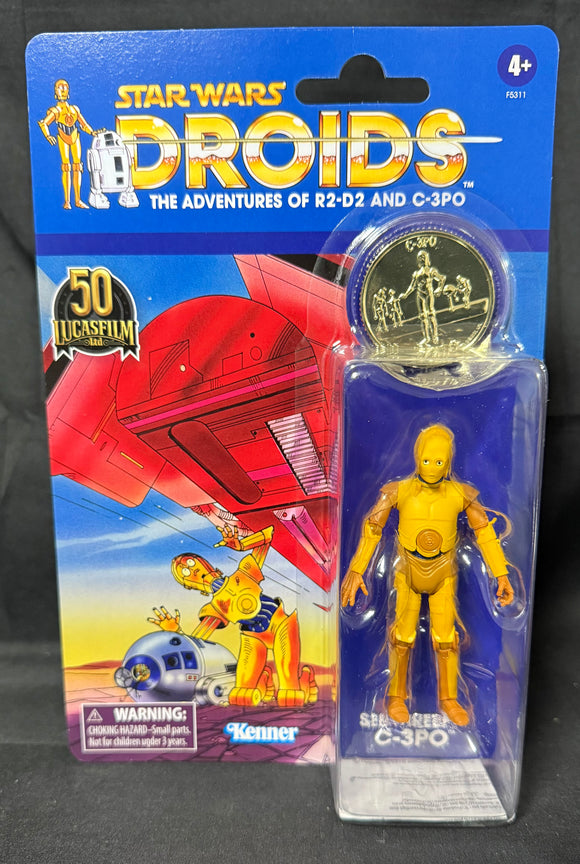 STAR WARS VINTAGE DROIDS SEE-THREEPIO (C-3PO) 3.75IN AF
