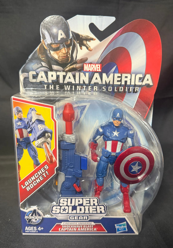 CAPTAIN AMERICA SUPER SOLDIER GEAR SHOCKWAVE BLAST CAPTAIN AMERICA 3.75IN AF
