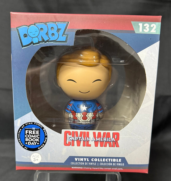 FCBD 2016 DORBZ CW UNMASKED CAPTAIN AMERICA VINYL FIG