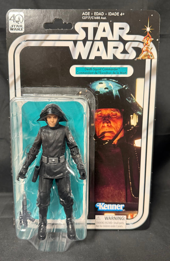 STAR WARS BLACK 40TH ANNIVERSARY DEATH SQUAD COMMANDER 6IN AF