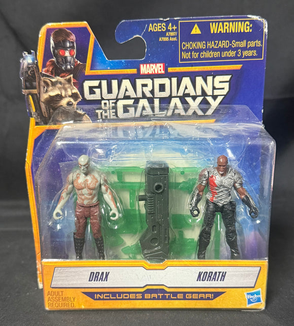 GUARDIANS OF THE GALAXY 2-PACK DRAX & KORATH 3.75IN AF