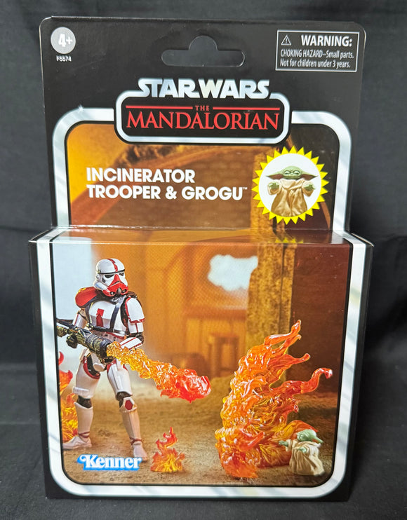STAR WARS VINTAGE DLX INCINERATOR TROOPER & GROGU EXCLUSIVE