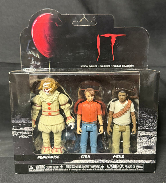 IT 3PK 3 PENNYWISE STAN & MIKE 3.5IN AF