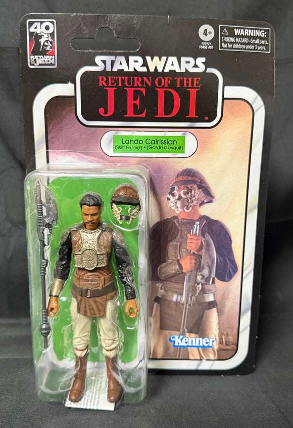 STAR WARS BLACK ROTJ 40TH ANNIVERSARY SKIFF GUARD LANDO 6IN AF