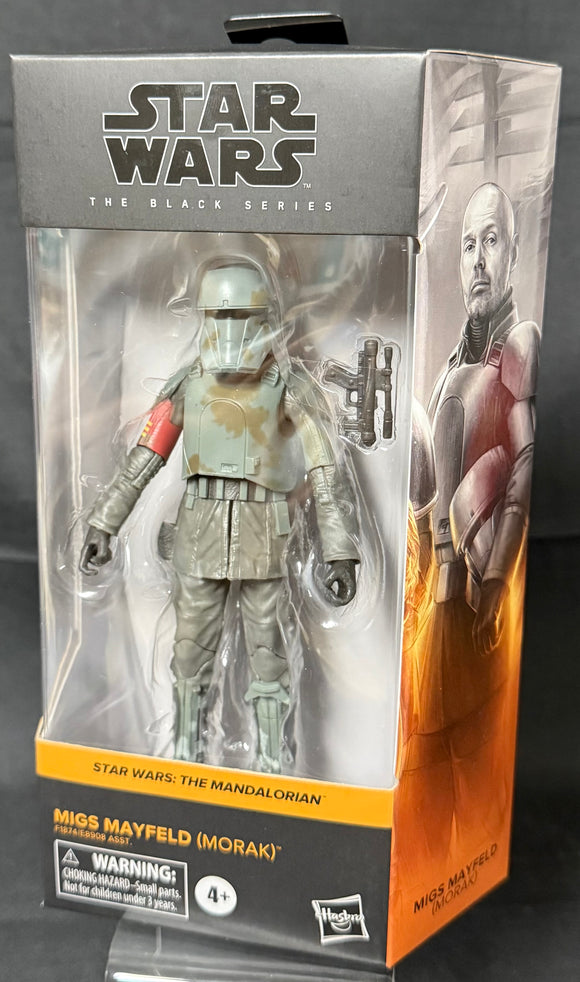 STAR WARS BLACK MANDALORIAN 15 MIGS MAYFIELD 6IN AF