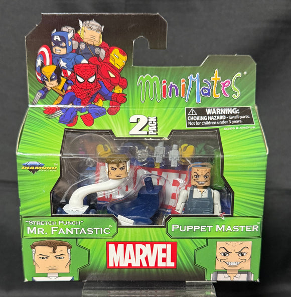 MARVEL MINIMATES SERIES 48 MR FANTASTIC/PUPPET MASTER