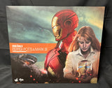 HOT TOYS IRON MAN 3 - PEPPER POTTS & IRON MAN IX 12 IN FIGURE