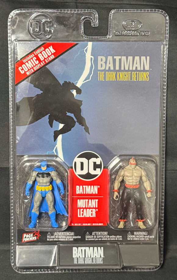 DC PAGE PUNCHERS BATMAN & MUTANT LEADER DKR #1 2-PACK 3IN AF