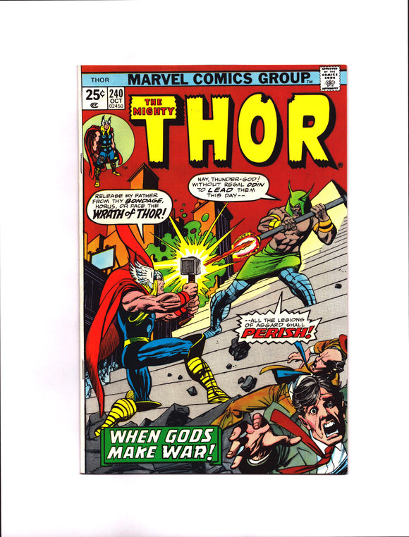 THOR #240 (1975) 1ST APPEARANCE OF SETH; 1ST APPEARANCE OF MIMIR VF-/VF
