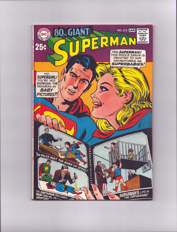 SUPERMAN #212 (1968) FNVF/VF-