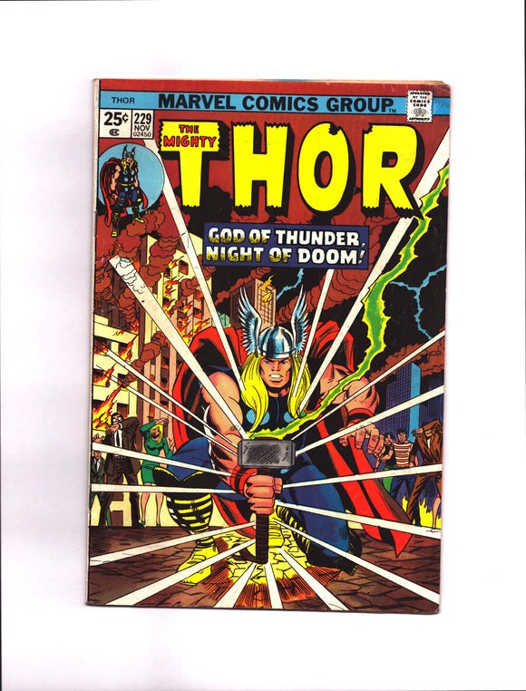 THOR #229 (1974) AD FOR HULK #181 ON LETTERS PAGE CONTAINING AN IMAGE OF WOLVERINE, RELEASE BEFORE HULK #181; 1ST APPEARANCE OF DWELLER-IN-DARKNESS VGFN/FN-