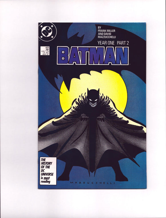BATMAN #405 (1987) YEAR ONE PART 2 BY FRANK MILLER