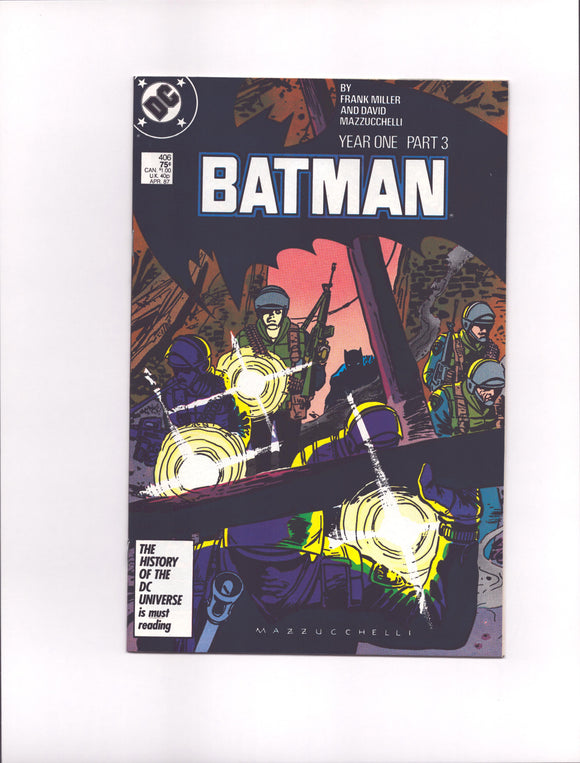 BATMAN #406 (1987) YEAR ONE PART 3 BY FRANK MILLER NM-/NM