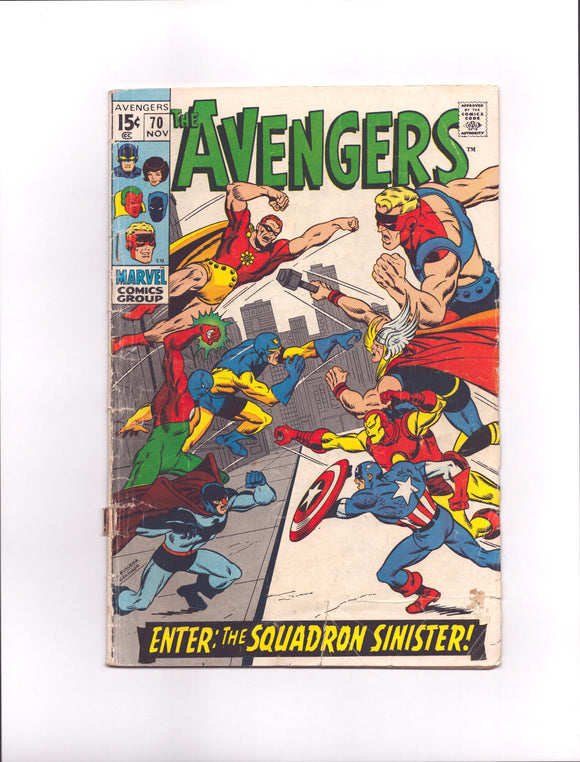 AVENGERS #70 (1969) G