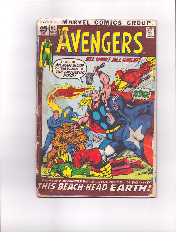 AVENGERS #93 (1971) PR/FA