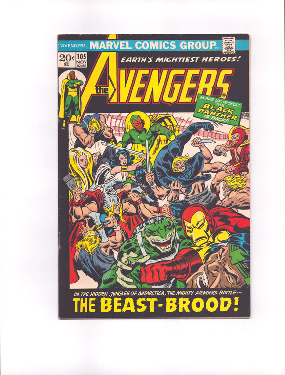 AVENGERS #105 (1972) VG+/VGFN