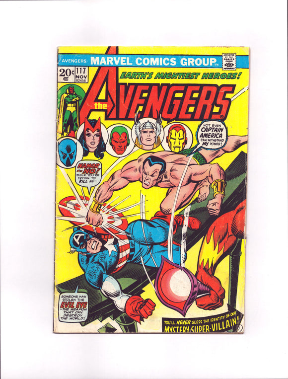 AVENGERS #117 (1973) AVENGERS/DEFENDERS WAR VG/VG+