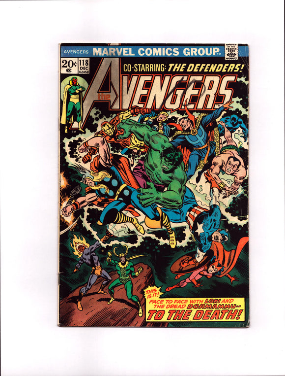 AVENGERS #118 (1973) AVENGERS/DEFENDERS WAR G/VG
