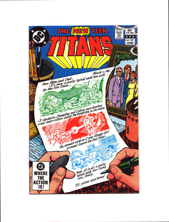 NEW TEEN TITANS #20 (1982) 1ST APPEARNACE OF THE DISRUPTOR NM-/NM