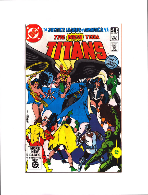 NEW TEEN TITANS #4 (1981) 1ST FULL APPEARANCE OF ARELLA NM-/NM