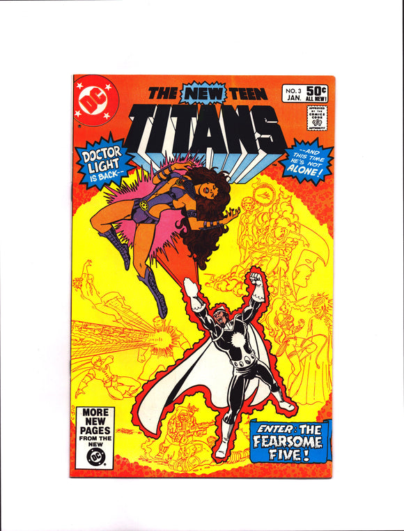 NEW TEEN TITANS #3 (1981) 1ST APPEARANCE OF MAMMOTH; 1ST APPEARANCE OF GIZMO; 1ST APPEARANCE OF SHIMMER; 1ST APPEARANCE OF PSIMON; 1ST APPEARANCE OF THE FEARSOME FIVE VFNM/NM-