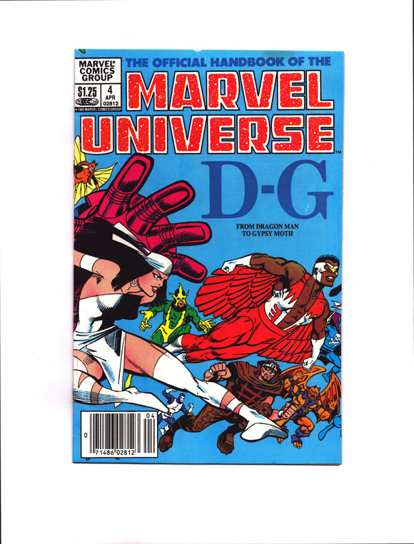 OFFICIAL HANDBOOK OF THE MARVEL UNIVERSE #4 (1983) CANADIAN PRICE VARIANT VFNM/NM-