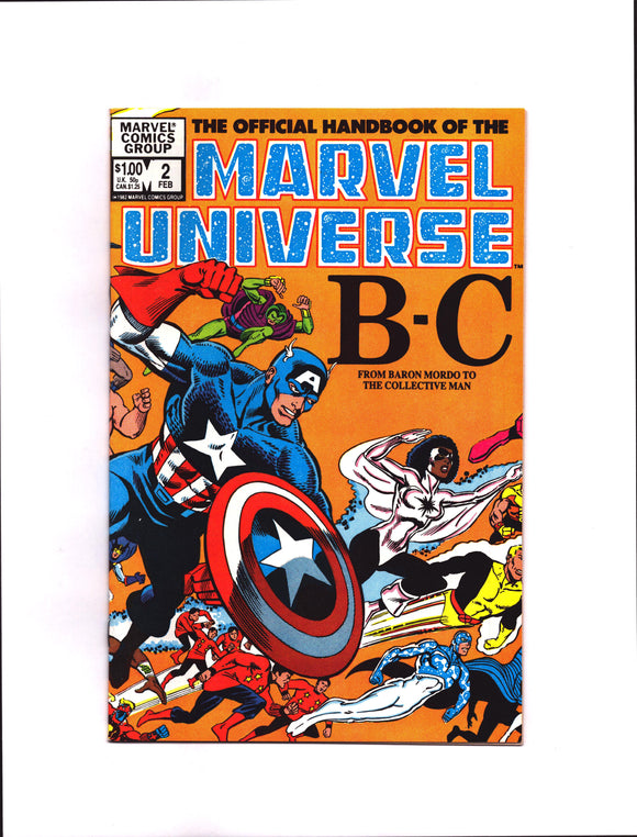 OFFICIAL HANDBOOK OF THE MARVEL UNIVERSE #2 (1983) NM-