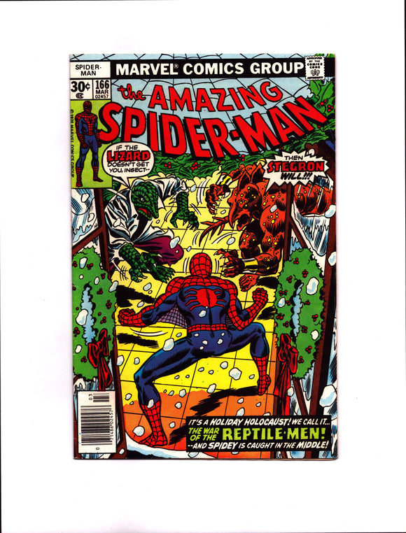 AMAZING SPIDER-MAN #166 (1977) 1ST APPEARANCE OF SPIDER-SLAYER MARK V FNVF/VF-