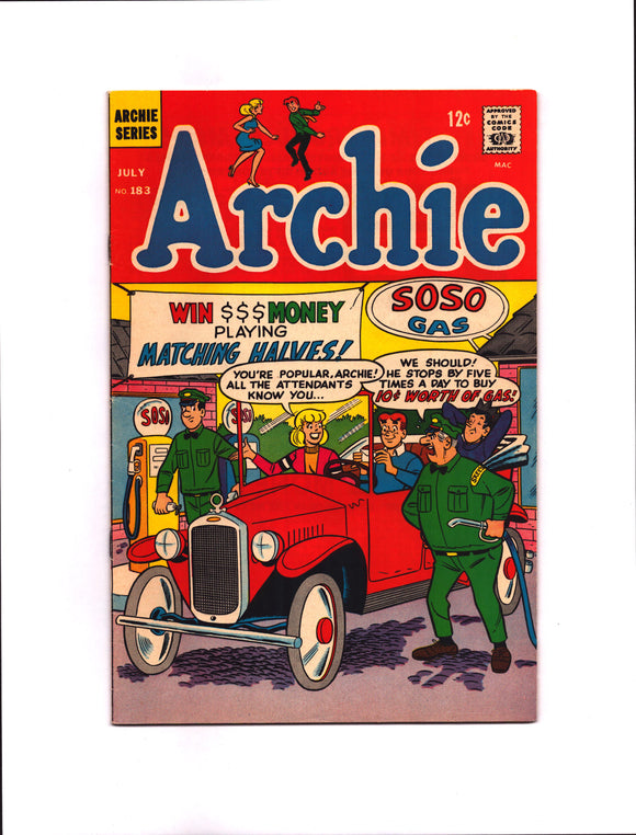 ARCHIE #183 (1968) FNVF/VF-