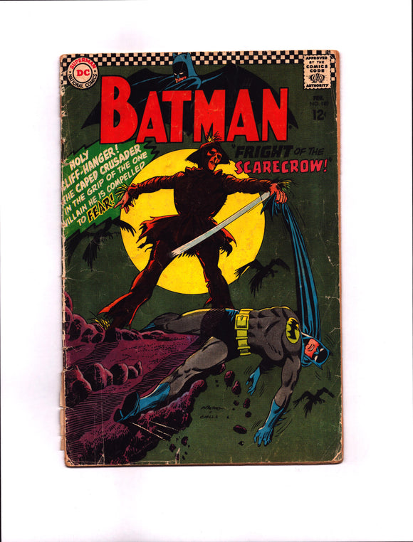 BATMAN #189 (1967) 1ST SILVER AGE APPEARANCE & 3RD OVERALL APPEARANCE OF SCARECROW (JONATHAN CRANE) G/VG