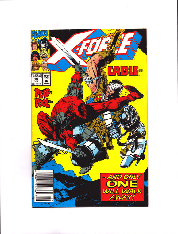 X-FORCE #15 (1992) 1ST GREG CAPULLO X-FORCE WORK FNVF/VF-