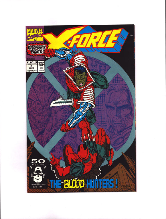 X-FORCE #2 (1991) 2ND APPEARANCE OF DEADPOOL NM