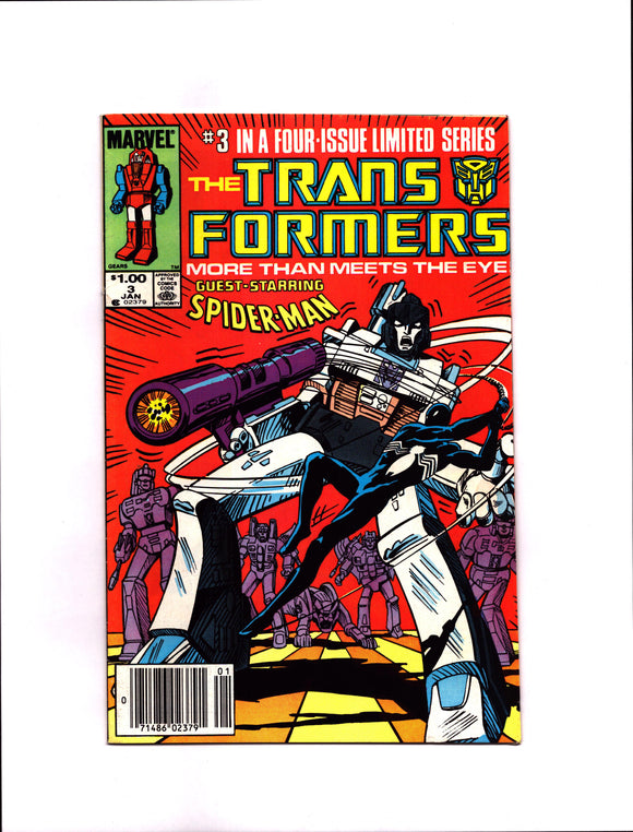 TRANSFORMERS #3 (1985) NEWSSTAND EDITION VF/VF+