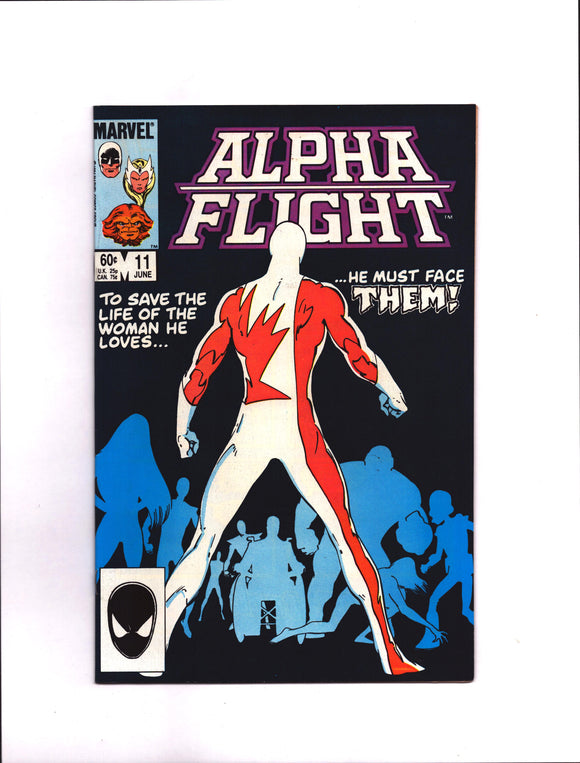 ALPHA FLIGHT #11 (1984) 1ST APPEARANCE OF WILD CHILD; 1ST APPEARANCE OF BOX (ROGER BOCHS); 1ST FULL APPEARANCE OF OMEGA FLIGHT VF/VF+