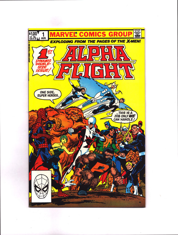 ALPHA FLIGHT #1 (1983) 1ST APPEARANCE OF PUCK; 1ST APPEARANCE OF MARRINA; 1ST CAMEO APPEARANCE OF WILD CHILD VF+/VFNM