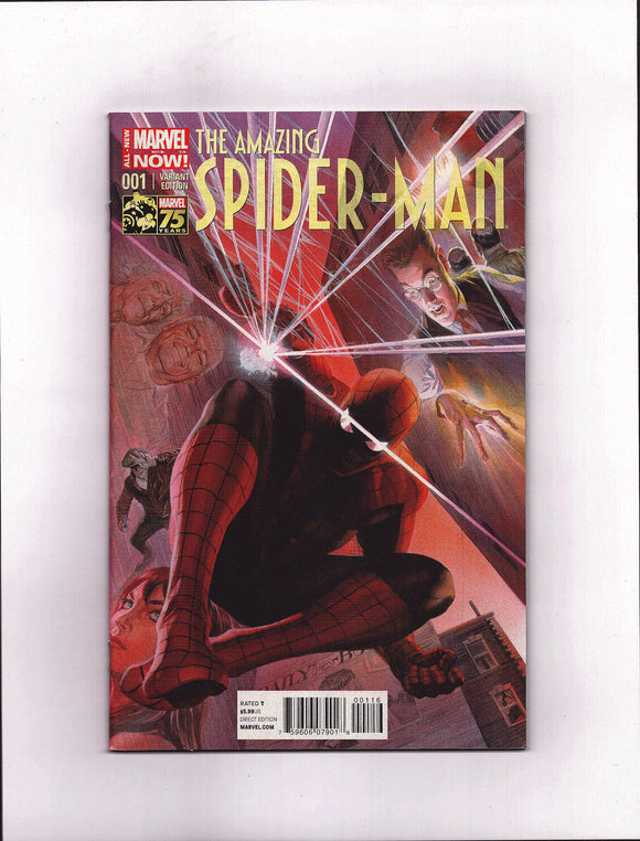 AMAZING SPIDER-MAN #1 (2014) 1:75 ALEX ROSS VARIANT; 1ST APPEARANCE OF CINDY MOON (SILK) NM-/NM