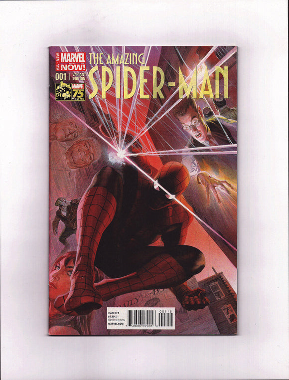 AMAZING SPIDER-MAN #1 (2014) 1:75 ALEX ROSS VARIANT; 1ST APPEARANCE OF CINDY MOON (SILK) NM-/NM