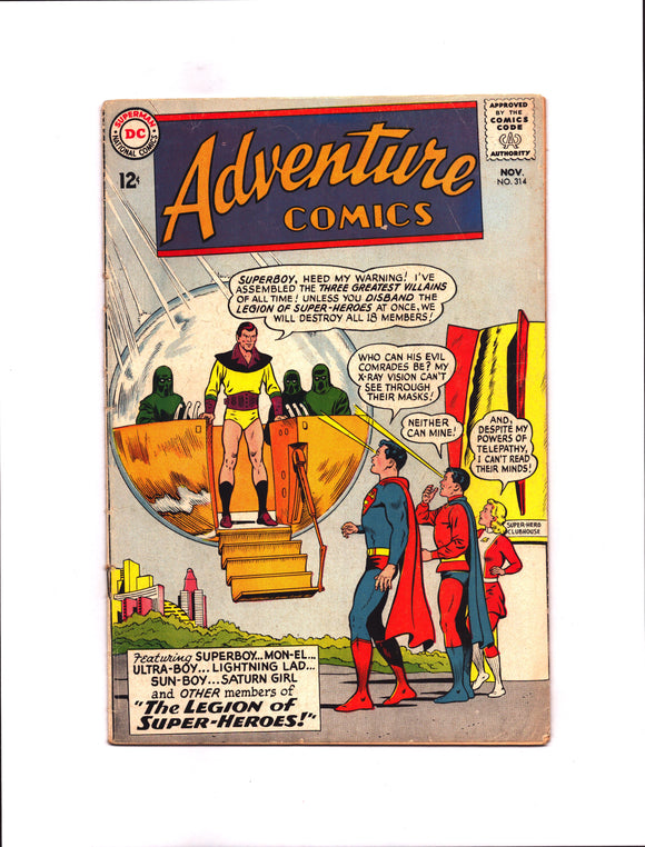 ADVENTURE COMICS #314 (1963) GVG/VG-