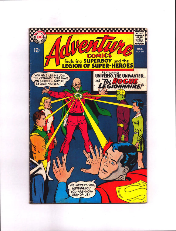 ADVENTURE COMICS #349 (1966) 1ST APPEARANCE OF UNIVERSO VGFN/FN-