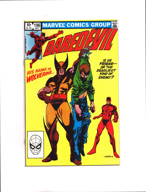 DAREDEVIL #196 (1983) 1ST MEETING OF WOLVERINE & DAREDEVIL NM-/NM