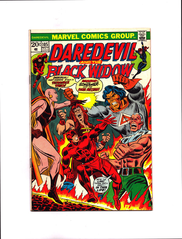 DAREDEVIL #105 (1973) 1ST APPEARANCE OF HEATHER DOUGLAS AS MOONDRAGON FN/FN+