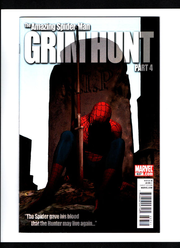 AMAZING SPIDER-MAN #637 (2010) 1ST APPEARANCE OF JULIA CARPENTER AS MADAME WEB; 1ST APPEARANCE OF ANYA CORAZAN AS SPIDER-GIRL NM-