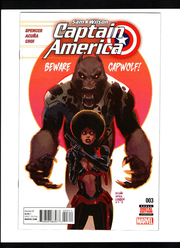 CAPTAIN AMERICA SAM WILSON #3 (2016) 1ST FULL APPEARANCE OF JOAQUIN TORRES VF+/VFNM