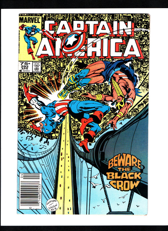 CAPTAIN AMERICA #292 (1984) 1ST APPEARANCE OF BLACK CROW VFNM/NM-